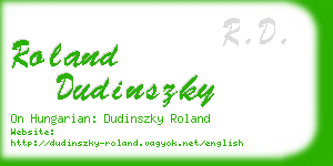 roland dudinszky business card